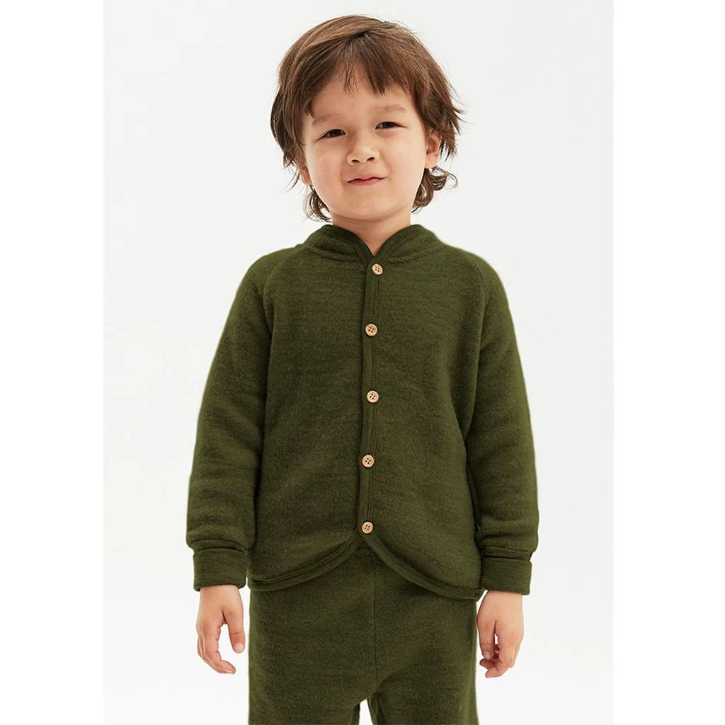 Wool Fleece Jacket Moss Green 2 Wool Fleece Jacket Moss Green - Image 2