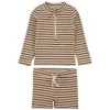 Madagaskar Striped Rashguard Set Cream