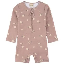 Paros One-piece Rashguard Swimsuit Lilac Daisy