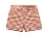 Strömstad Gingham Swim Shorts Rust