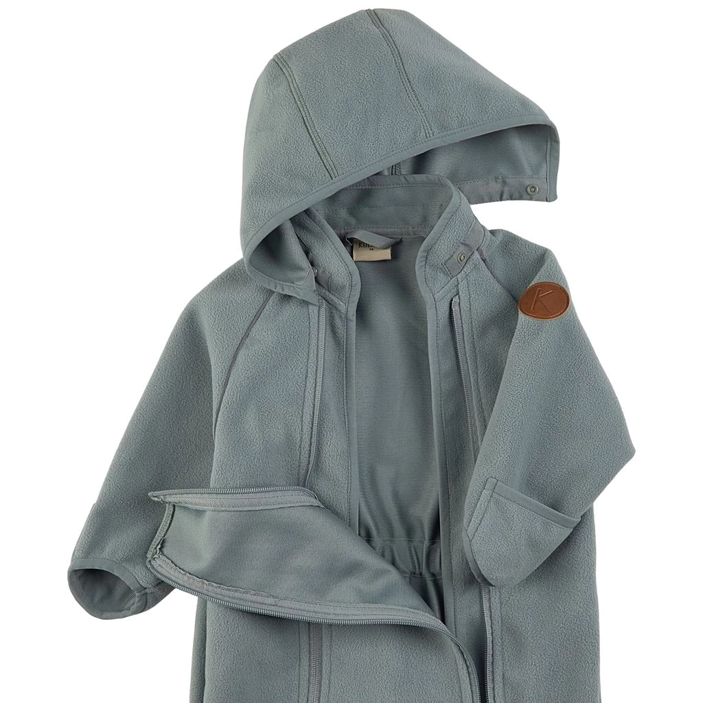 Livigno Recycled Wind Fleece Coverall Light Green 2 Livigno Recycled Wind Fleece Coverall Light Green - Image 2