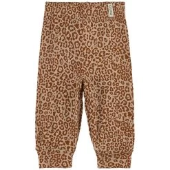Wool Pants Brown Leopard