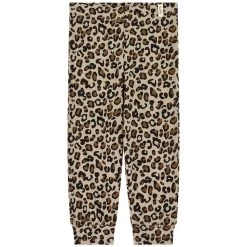 Wool Leopard Pants Beige