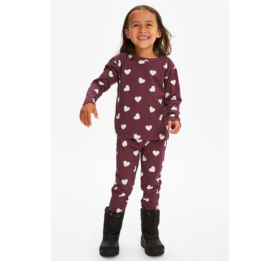 GOTS Serrai Leggings Violet Hearts 2 GOTS Serrai Leggings Violet Hearts - Image 2