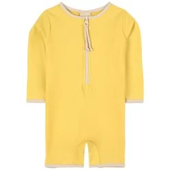 Paros One-piece Rashguard Swimsuit Cream Yellow