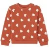 GOTS Heraklion Heart Printed Sweatshirt Ginger