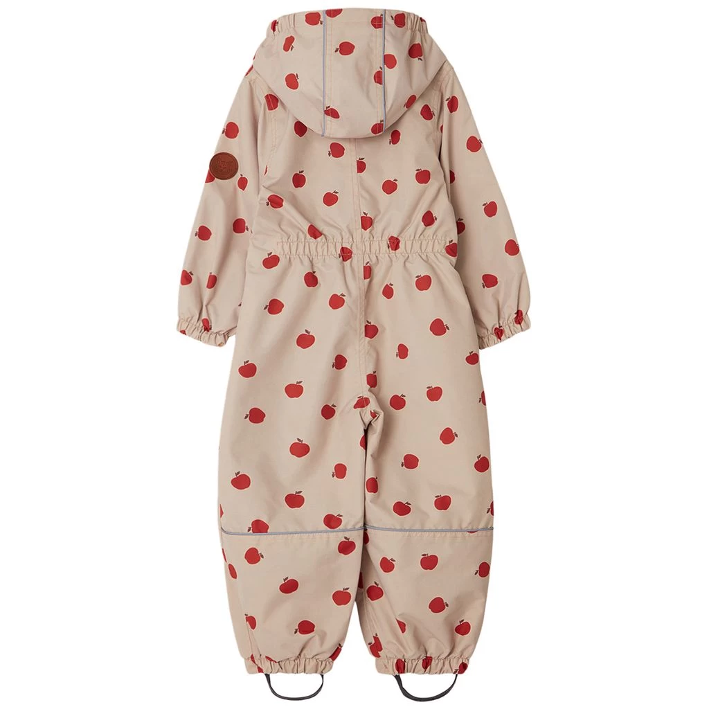 Milano Printed Shell Coverall With Apples Sand 2 Milano Printed Shell Coverall With Apples Sand - Image 2