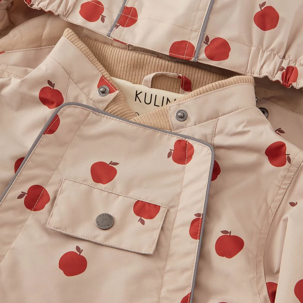 Milano Printed Shell Coverall With Apples Sand 4 Milano Printed Shell Coverall With Apples Sand - Image 4