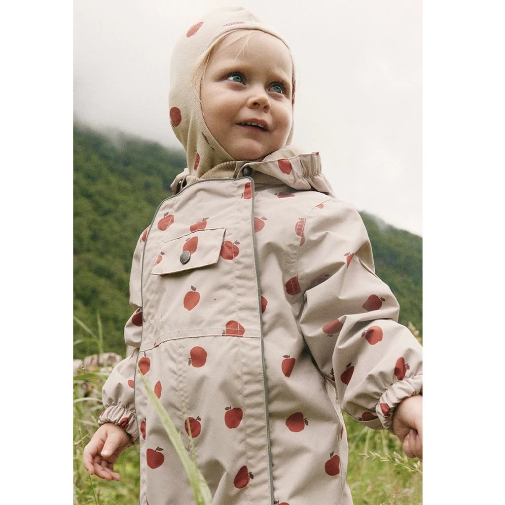 Milano Printed Shell Coverall With Apples Sand 6 Milano Printed Shell Coverall With Apples Sand - Image 6