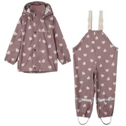 San Marino Heart Printed Recycled Rain Set Lilac