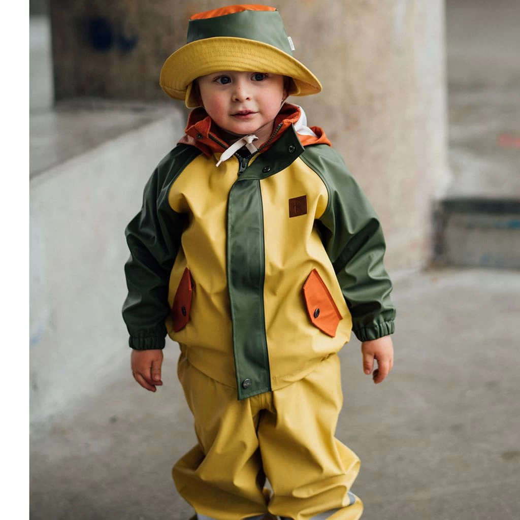 Edinburgh Recycled Rain Jacket Yellow/Rust/Moss 10 Edinburgh Recycled Rain Jacket Yellow/Rust/Moss - Image 10