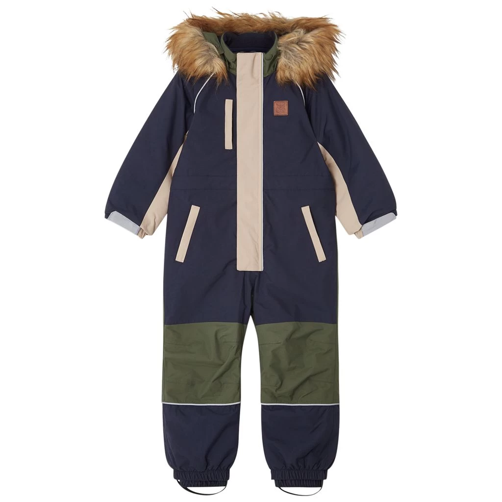 Abisko Color-blocked Snowsuit Navy/Dark Green 1 Abisko Color-blocked Snowsuit Navy/Dark Green