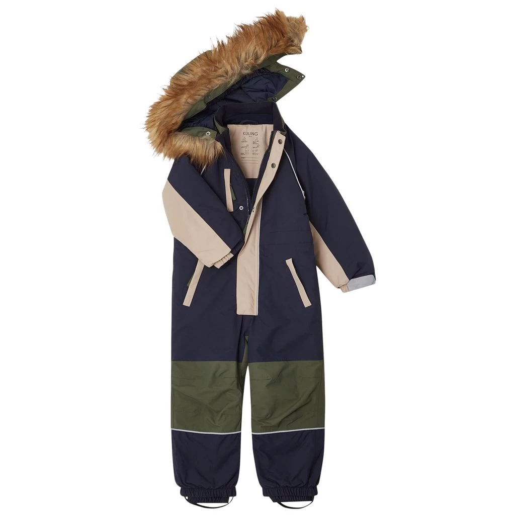 Abisko Color-blocked Snowsuit Navy/Dark Green 3 Abisko Color-blocked Snowsuit Navy/Dark Green - Image 3