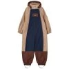 Milano Color-blocked Shell Coverall Navy/Dark Brown/Sand
