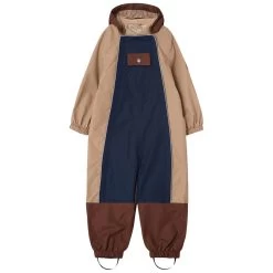 Milano Color-blocked Shell Coverall Navy/Dark Brown/Sand